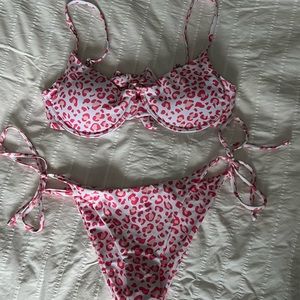 Pink Side-Tie Bikini